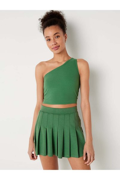 Ribbed One Shoulder Crop Top