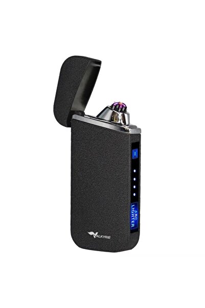 USB запалка на полнење, без гас, на допир, плазма, мат црна