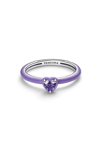 Purple Chakra Heart Ring