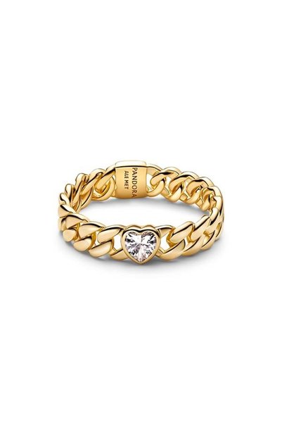 Heart Cuban Chain Ring