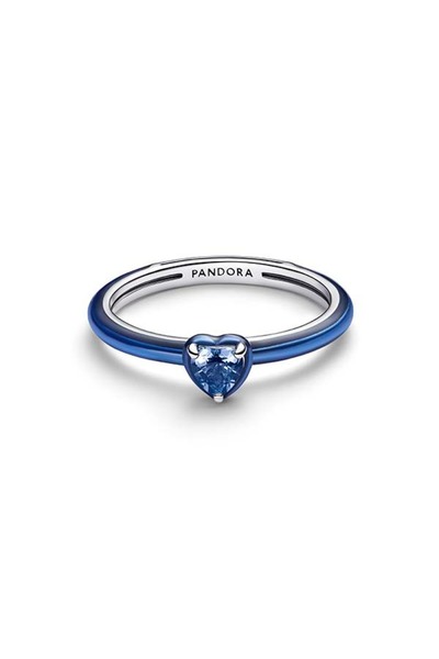 Blue Chakra Heart Ring