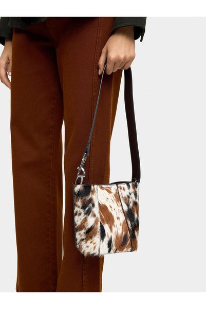 Leather Detailed Bucket Bag