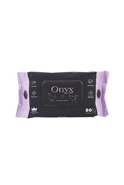 ONYX влажни марамчиња за чистење со мирис на лаванда за мачки и кучиња 80 парчиња