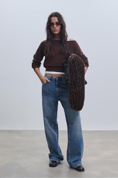 Wide Collar Knitwear Sweater