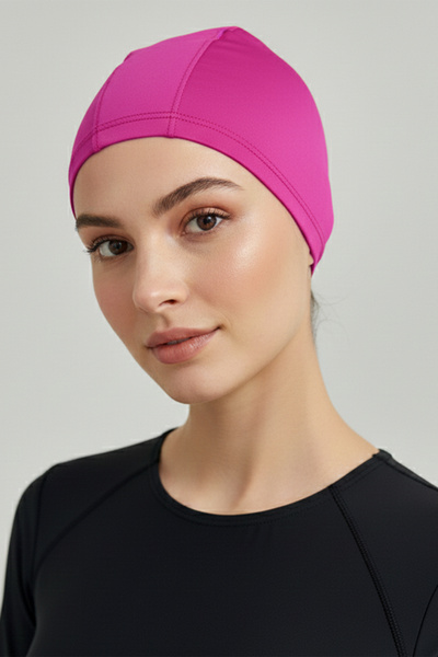 Pool Sea Plain Swim Cap R-990 Pink