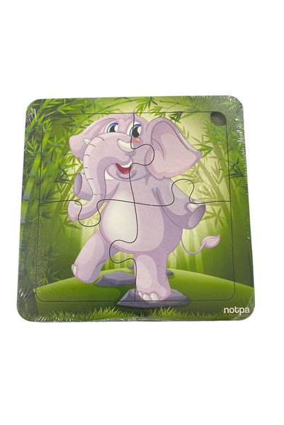 Educational and Learning Wooden 4-Piece 13 X 13 Colorful Animals Corresponding Puzzle for Children 1245232144