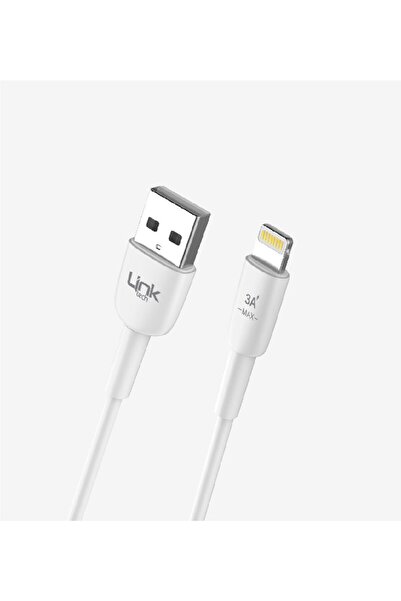 K601 безбеден 3A Lightning кабел за полнење со алуминиумска глава 1M бел