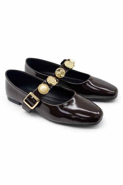 Sh-1300 Flat Turali Ballerina Casual Women's Shoes Mary Jane Home Ballerinas