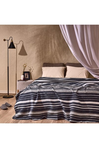 Soft Nerida Double Blanket - Navy Blue - 180X220 cm