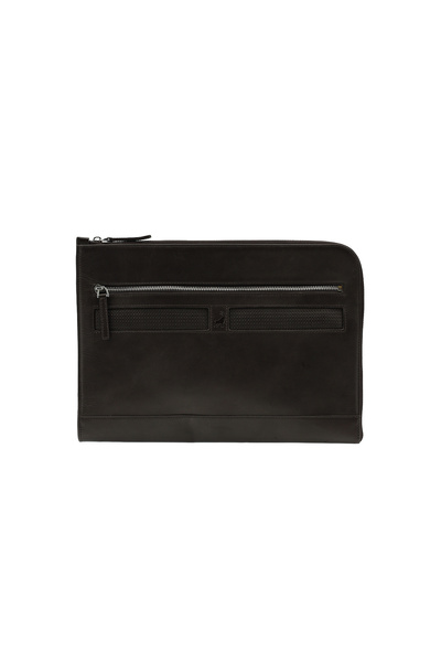 Patterned Leather Clutch Handbag