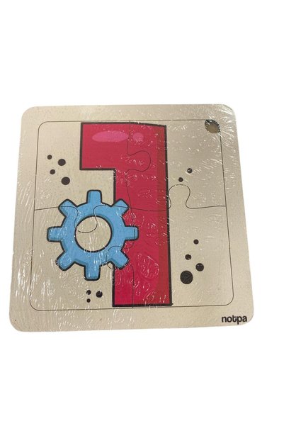 Educational and Instructive Wooden 4-Piece 13 X 13 Puzzle Related to Colorful Numbers for Children 12452112