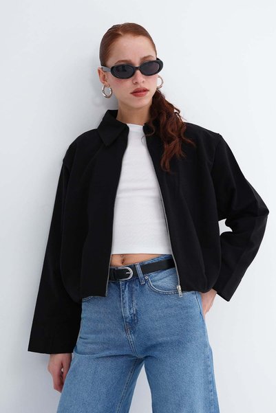 Zippered Bomber Jacket C12717