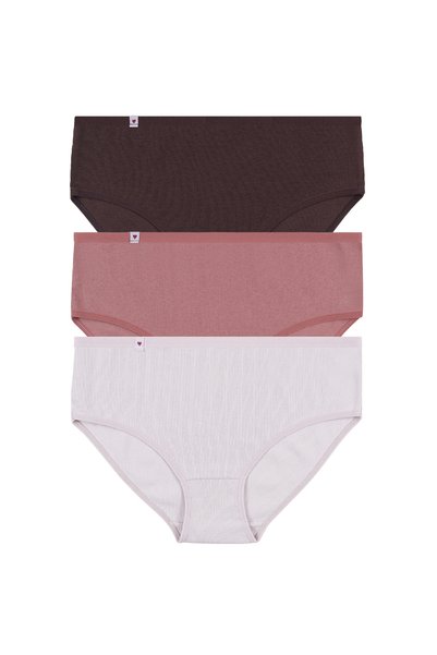 Women's 3-Pack Cotton Camisole Label Detail High Waist Panties