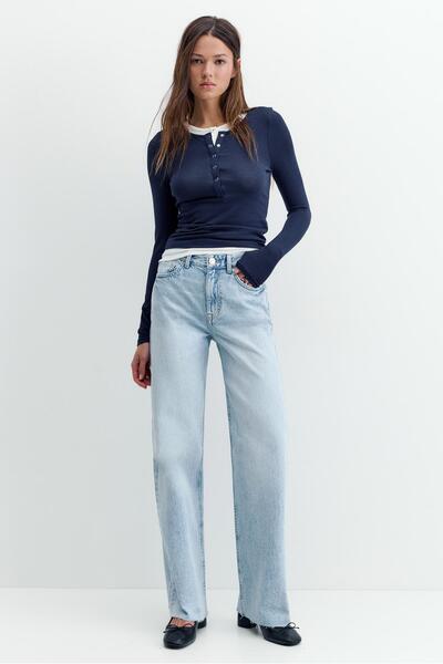 Фармерки со широки ногавици straight fit