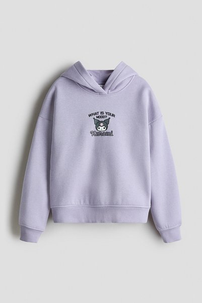Motif Detailed and Hooded Top