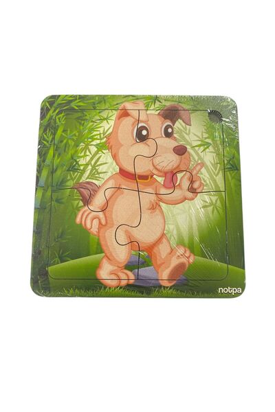 Educational and Learning Wooden 4-Piece 13 X 13 Colorful Animals Corresponding Puzzle for Children 1245232144