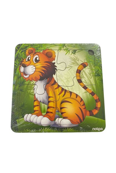 Educational and Learning Wooden 4-Piece 13 X 13 Colorful Animals Corresponding Puzzle for Children 1245232144