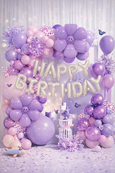 Концепт од 75 балони за роденден - Happy Birthday сет ENG-B1021