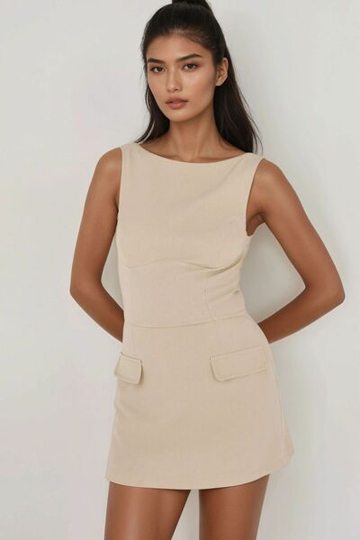 Pocketed Tight Mini Dress