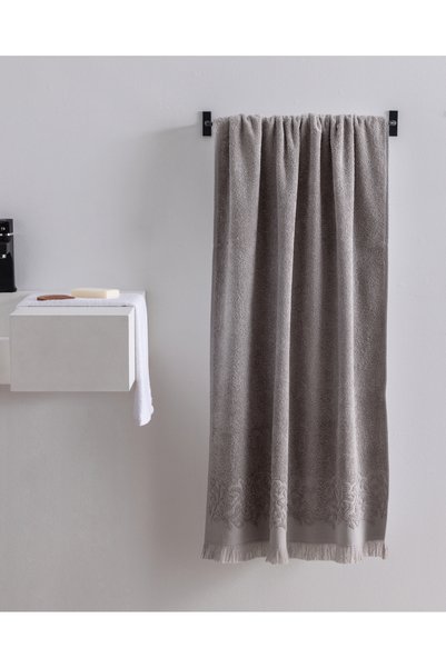 Amande 100% Cotton Bath Towel - Gray - 70X140 cm