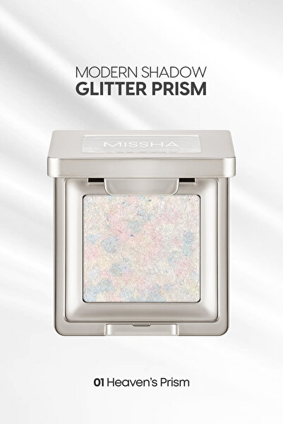 Рачно изработена сенка за очи со сјај, Modern Shadow Glitter Prism (No.1 Heaven's Prism)