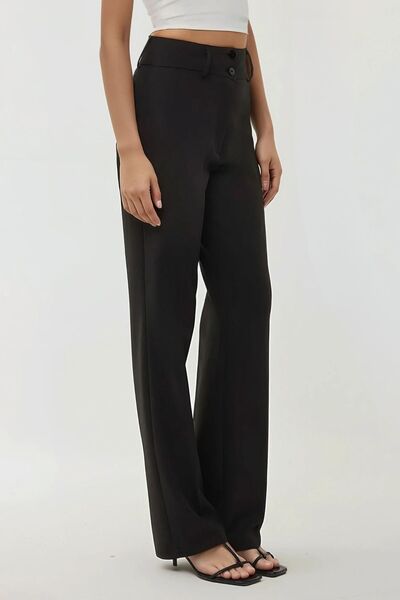 High Waist Flared Trousers
