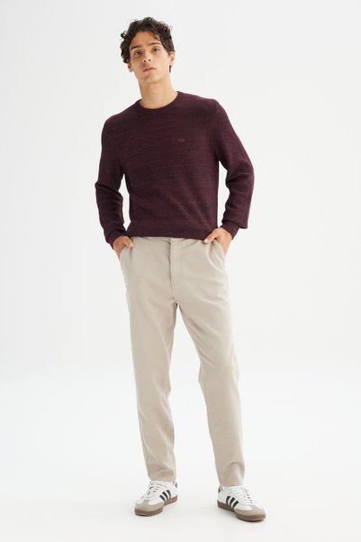 Cotton Regular Fit Regular Cut Pocketed Chino Trousers