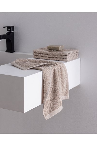 Muguet 4-Pack Cotton Hand Towels - Mink - 30X45 cm