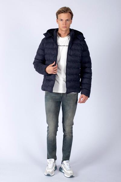 Steel1 men's puffer jacket indigo