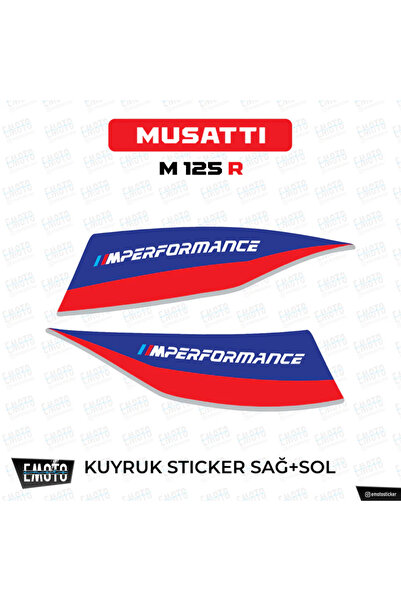 MUSATTI M 125 R MSPORT сет налепници - дел кај опашката
