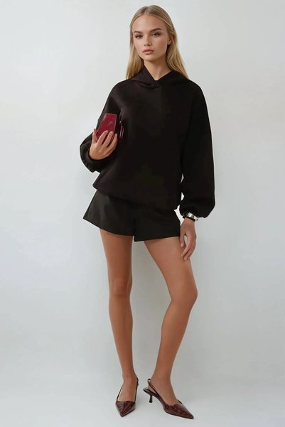 Extra Oversize Hooded Thick Fleece Hoodie