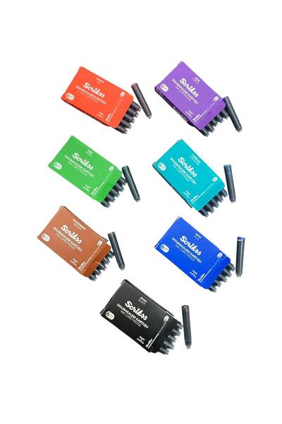 Fountain Pen Cartridge 7 Different Colors (7 Pack)