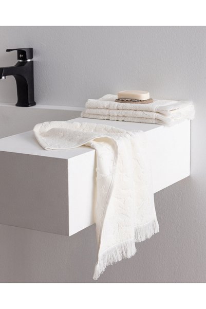 Pavot 4-Pack 100% Cotton Hand Towels - Ecru - 30X45 cm