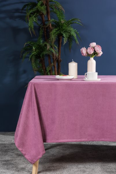 Soft Velvet Tablecloth Rectangular (150X220 cm) Dusty Rose