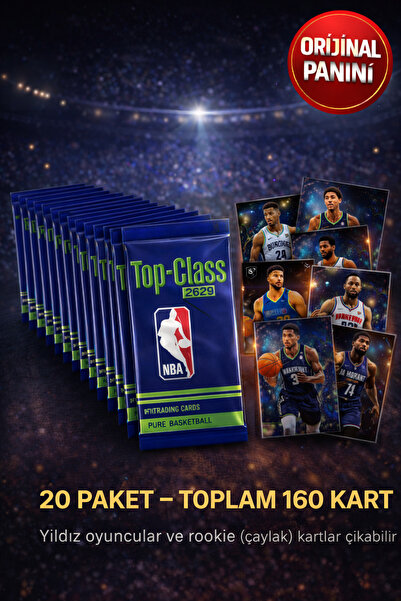 Panini Nba Top Class 2024 колекционерски картички со кошаркари + 20 пакувања (160 картички)