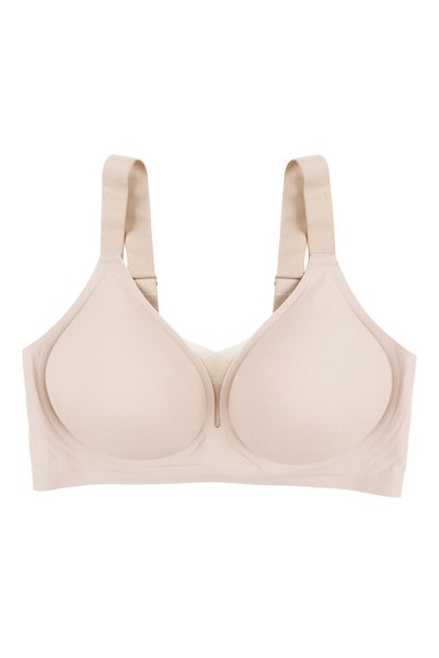 Women's Plus Size (Oversized) Corded Fabric Stitch-Free Tulle Detailed Laser Bra