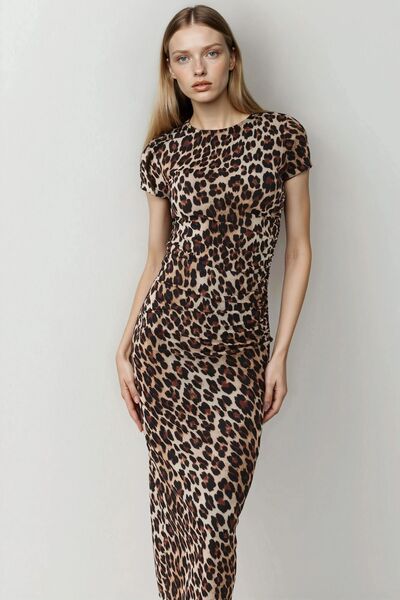 Patterned Slit Detailed Maxi Dress