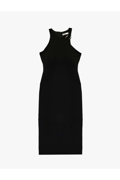 Halter Neck Black Women's Dress 6Sak80112Uw