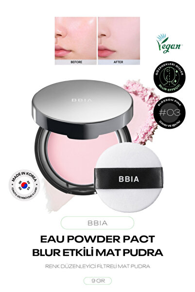 Долготрајна пудра со ефект на заматување против маснотии Eau Powder Pact