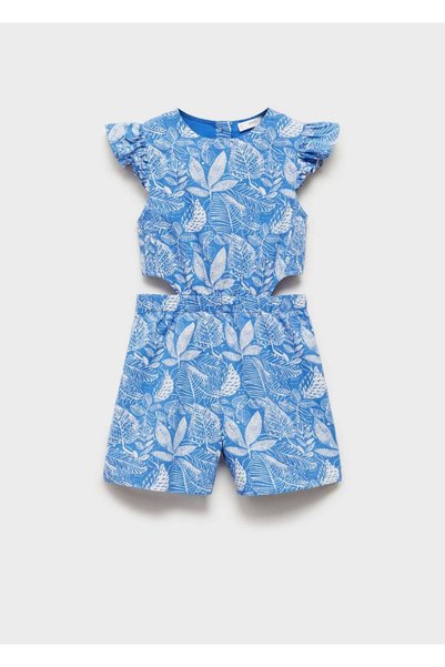 Perforated Patterned Jumpsuit