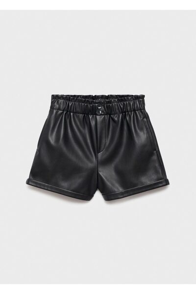 Leather look shorts