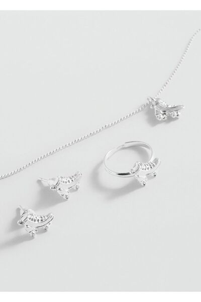 Set of Necklace Ring and Earrings