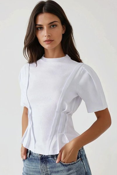 Fitted Crew Neck T-Shirt