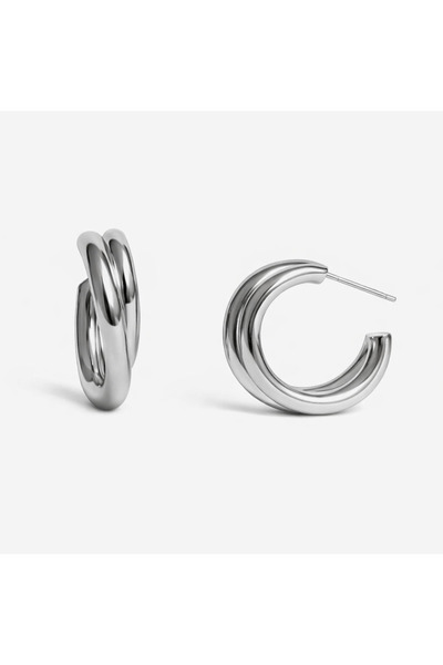 Steel 2 Hoop Earrings