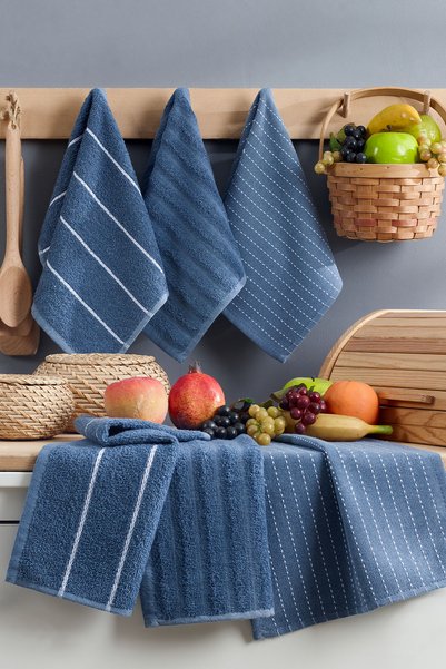 Sophia Kitchen Towel 6 Pieces (45x30 cm) Blue