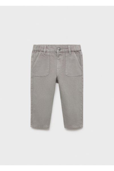 Straight-cut cotton jeans