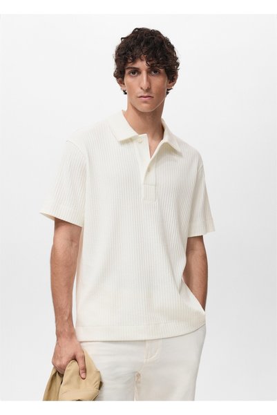 Textured Knitwear Polo Shirt