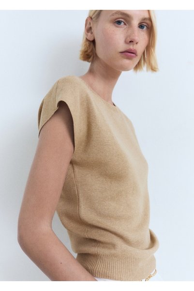 Short sleeve thin knit sweater