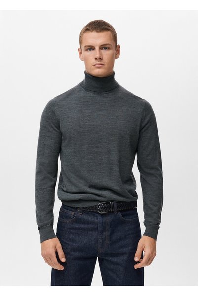 100% Wool High Neck Sweater