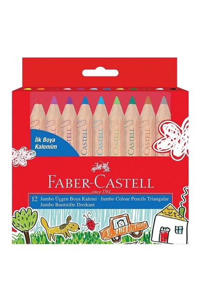 Faber My First Crayon Jumbo Half Size 12 Colors 5171000004000
